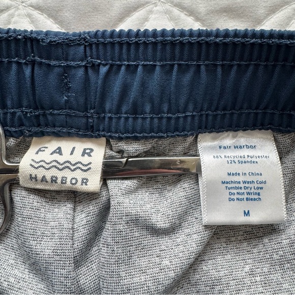 Fair Harbor Kids Anchor Trunk Mist Seaview Swim Trunks Blue White Size M - Picture 11 of 12